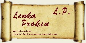 Lenka Prokin vizit kartica